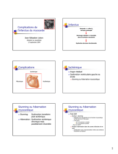 Complications de l`infarctus du myocarde Infarctus Complications
