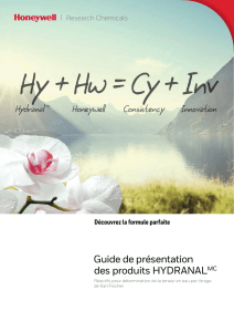 Guide de présentation des produits HYDRANALMC - lab