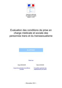 Evaluation des conditions de prise en charge médicale et sociale