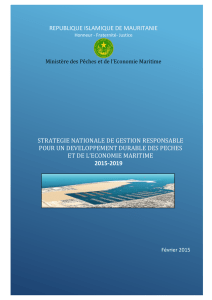 Stratégie Nationale de Gestion Responsable pour un