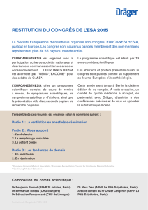 restitution du congrès de l`esa 2015