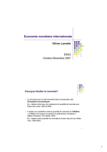 Economie monétaire internationale