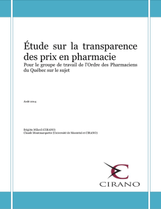 Étude sur la transparence des prix en pharmacie