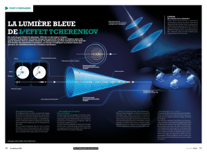 La lumière bleue de l`effet Tcherenkov