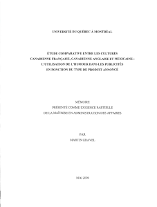 Étude comparative entre les cultures canadienne française