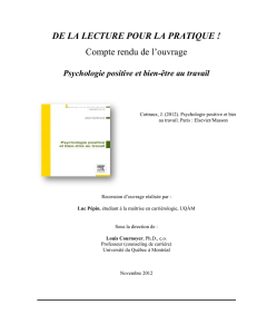 Psychologie positive et bien-être au travail