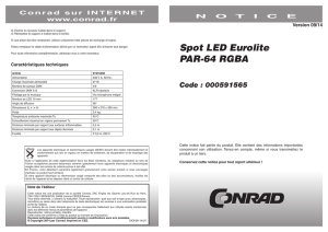 Spot LED Eurolite PAR-64 RGBA