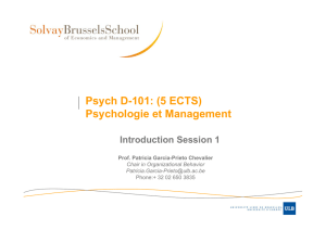 Psych D-101: (5 ECTS) Psychologie et
