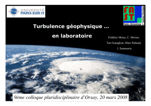 Turbulence géophysique - Faculté des Sciences d`Orsay