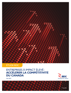 Entreprises à impact élevé : Accélérer la compétitivité du Canada