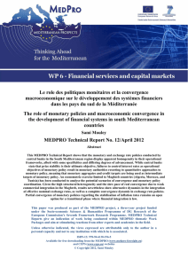 MEDPRO TR 12 Mouley Monetary Policy Macroecon convergence