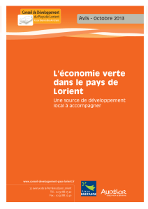 L`&eacute;conomie verte dans le pays de Lorient