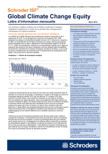 Schroder ISF* Global Climate Change Equity Lettre d