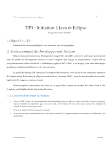 TP1 : Initiation à Java et Eclipse