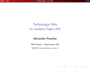 Technologie Web - Les JavaServer Pages (JSP)