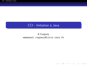 CCI - Initiation `a Java - LIRIS