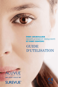 guide d`utilisation - Page d`accueil | Johnson and Johnson Vision Care