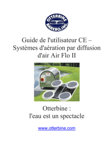 Guide de l`utilisateur CE – Systèmes d`aération par diffusion d`air Air