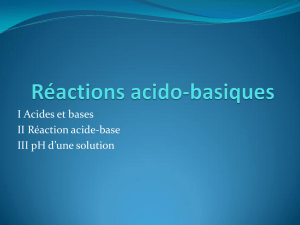 Réactions acido