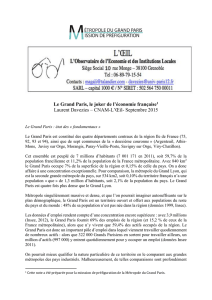 Le Grand Paris, le joker de l`économie française1 Laurent Davezies