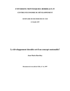 1997, Le développement durable est