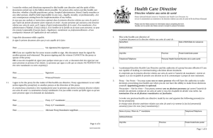 Directive relative aux soins de santé