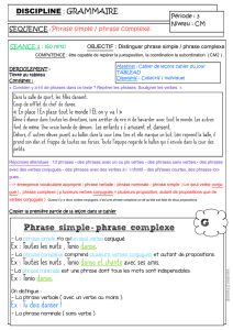 FP phrase simple complexe - Le Petit Journal des Profs