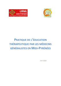 pratique de l`éducation thérapeutique par les médecins