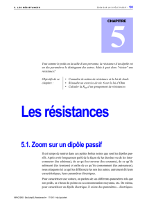 Chap 5 : les résistances - Elek