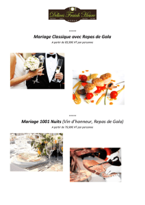 Mariage Classique avec Repas de Gala