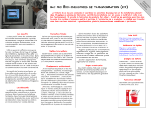 BAC PRO BIO-INDUSTRIES DE TRANSFORMATION (BIT)