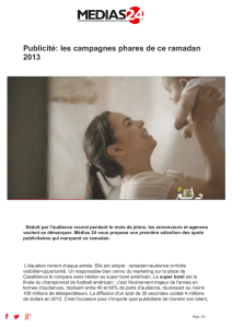 Publicité: les campagnes phares de ce ramadan 2013