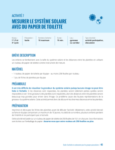 mesurer le système solaire avec du papier de toilette