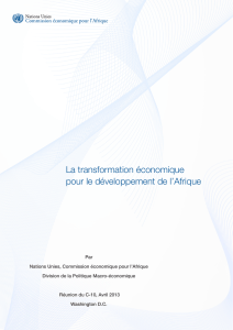La transformation économique pour le développement de l`Afrique
