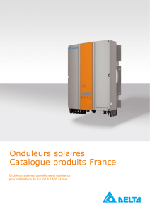 Onduleurs solaires Catalogue produits France