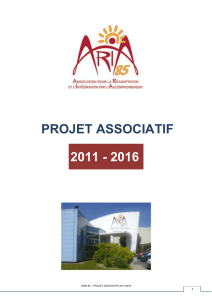 Projet Associatif ARIA 85 - Adapei