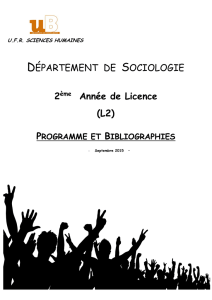 Licence 2 - UFR Sciences Humaines