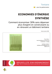 synthèse - Bruxelles Environnement