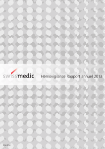 Hémovigilance Rapport annuel 2013