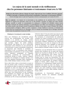 Les enjeux de la santé mentale et du vieillissement chez