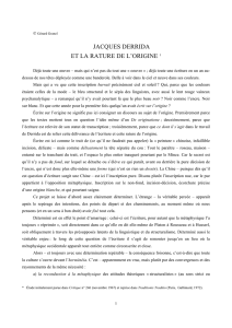 jacques derrida et la rature de l`origine (12