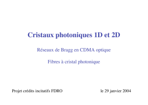 Cristaux photoniques 1D et 2D