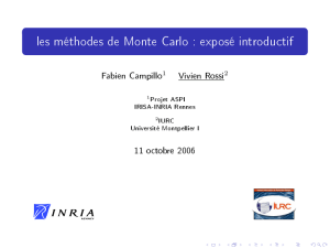 les méthodes de Monte Carlo : exposé introductif