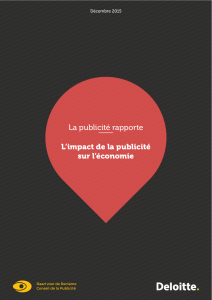 La publicit&eacute; rapporte L`impact de la publicit&eacute; sur l`&eacute;conomie