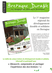 plaquette de présentation du magazine Bretagne durable