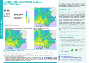simulations climatiques à 2050 : précipitations