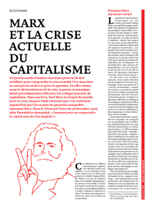 MARx ET LA CRISE ACTUELLE DU CAPITALISME