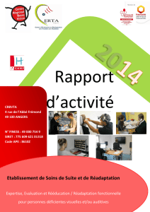 Bilan d`activité CRBV CERTA 2014