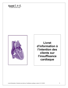 Livret d`information à l`intention des clients sur l`insuffisance cardiaque
