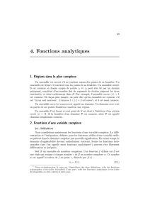 4. Fonctions analytiques